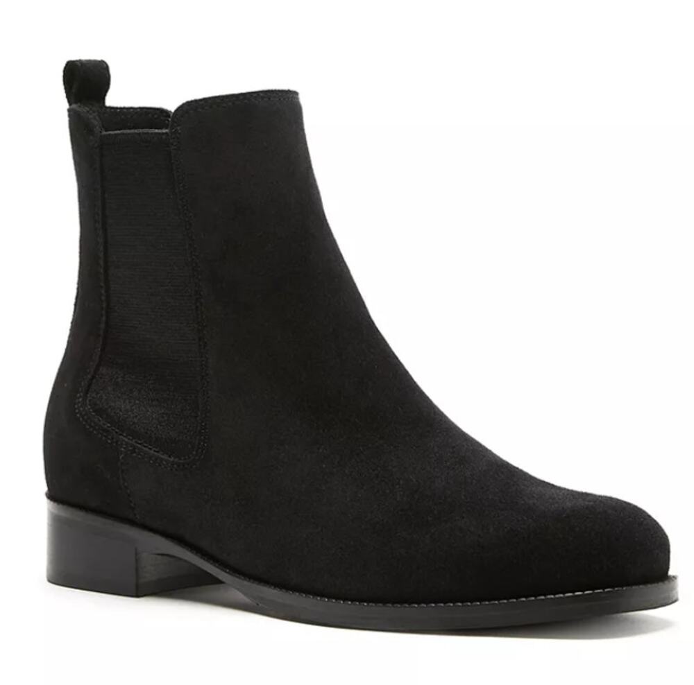 La Canadienne Stormi Boots Women's Size 8 Black Suede Chelsea Waterproof Italy
